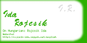 ida rojcsik business card